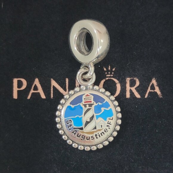 Pandora St. Augustine Florida Lighthouse Exclusive Travel Dangle Charm S925 ALE - Picture 1 of 9
